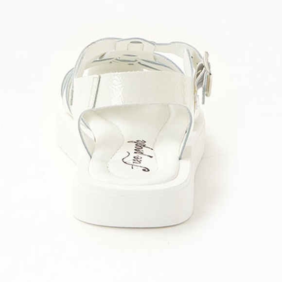 Free People Finn Fisherman Platform Italian Leather Sandals in White/Cream 38 - Picture 5 of 13